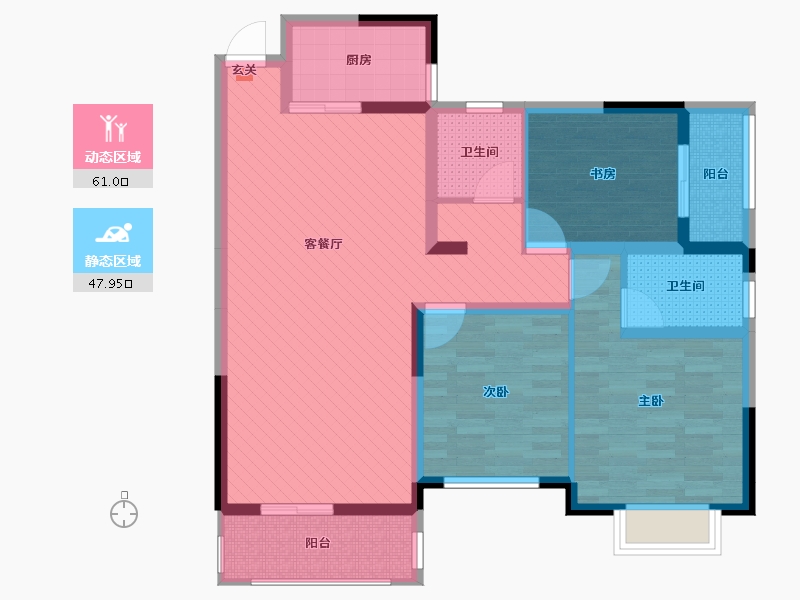 湖南省-衡阳市-花园小区-95.48-户型库-动静分区