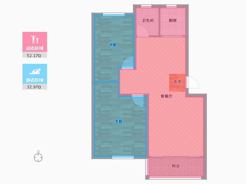 山东省-滨州市-金苑小区-75.95-户型库-动静分区