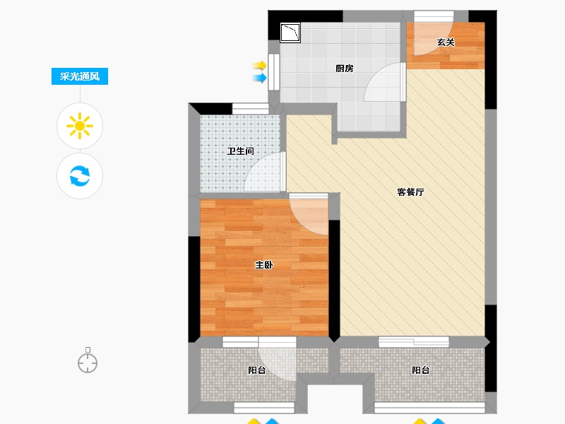 上海-上海市-当代万国府-43.23-户型库-采光通风