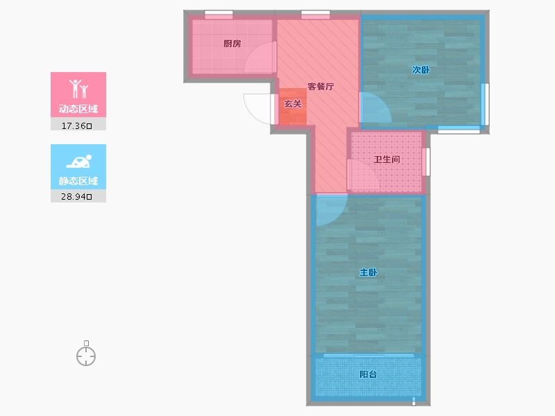 上海-上海市-迎园六坊-40.17-户型库-动静分区