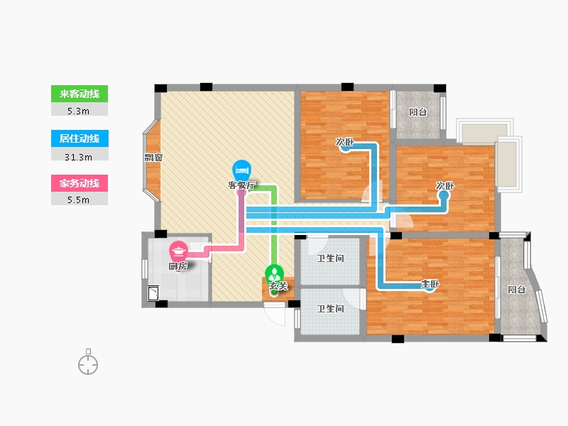 浙江省-温州市-南瓯嘉园-119.23-户型库-动静线