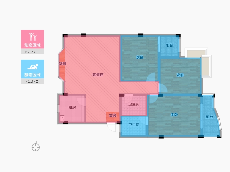 浙江省-温州市-南瓯嘉园-119.23-户型库-动静分区