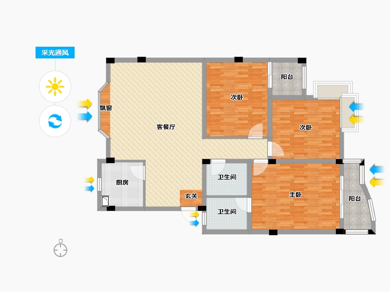 浙江省-温州市-南瓯嘉园-119.23-户型库-采光通风