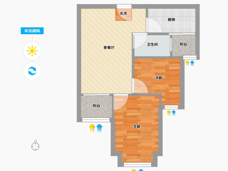 广东省-深圳市-京基御景华城-2栋-41.70-户型库-采光通风