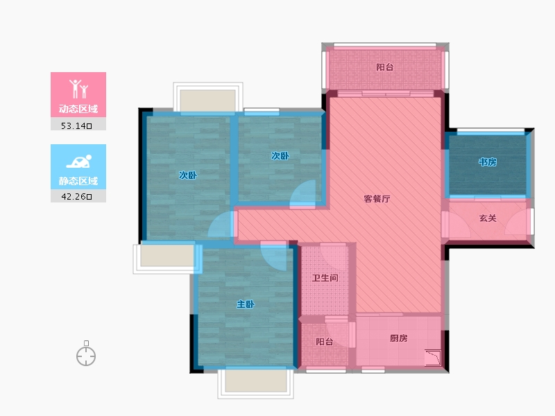 湖南省-郴州市-碧水源-81.57-户型库-动静分区