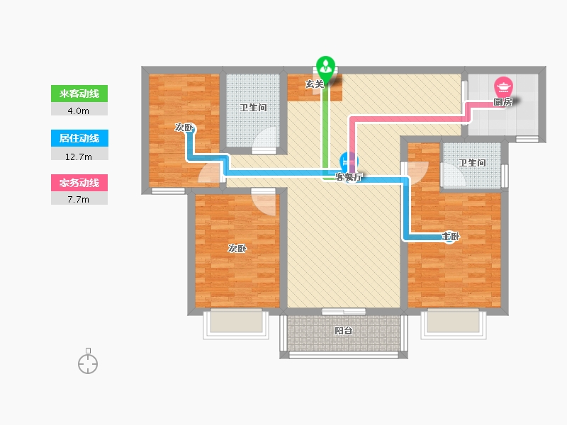 山西省-运城市-萃林佳苑-94.14-户型库-动静线