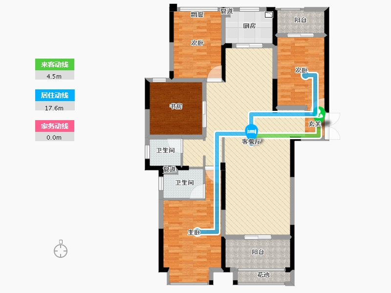 湖南省-娄底市-五江碧桂园城市广场-118.88-户型库-动静线