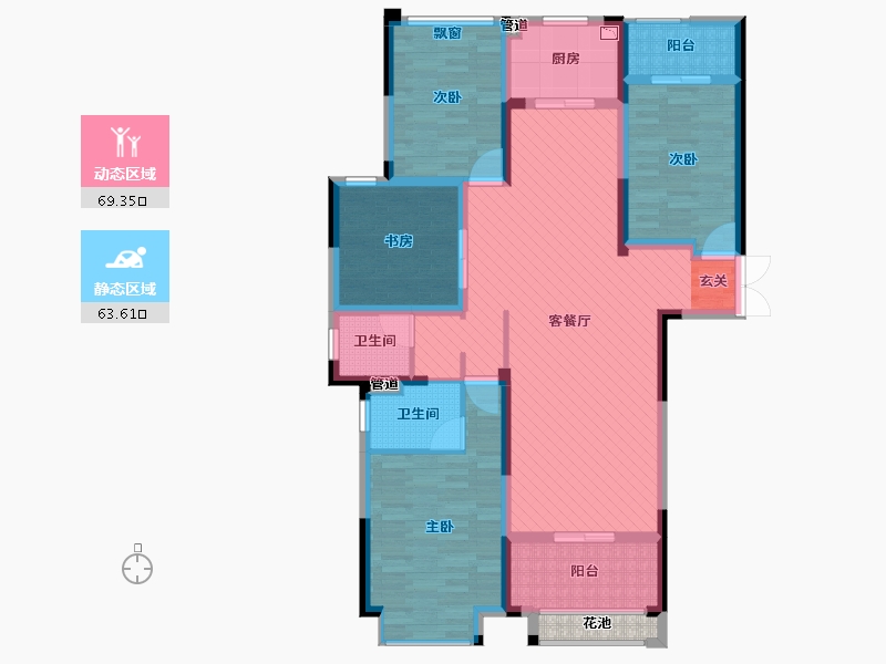 湖南省-娄底市-五江碧桂园城市广场-118.88-户型库-动静分区