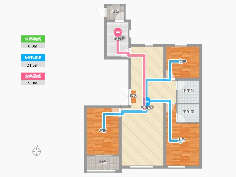 山东省-烟台市-龙湖一品-100.02-户型库-动静线