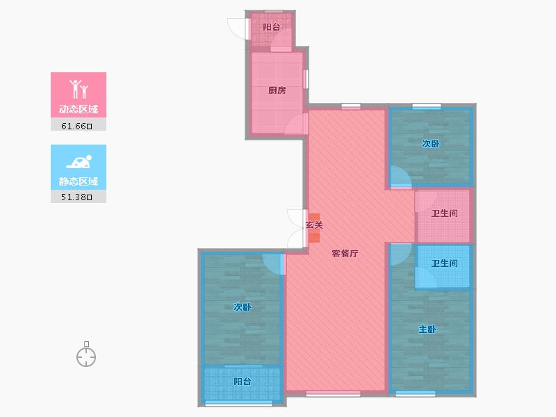 山东省-烟台市-龙湖一品-100.02-户型库-动静分区