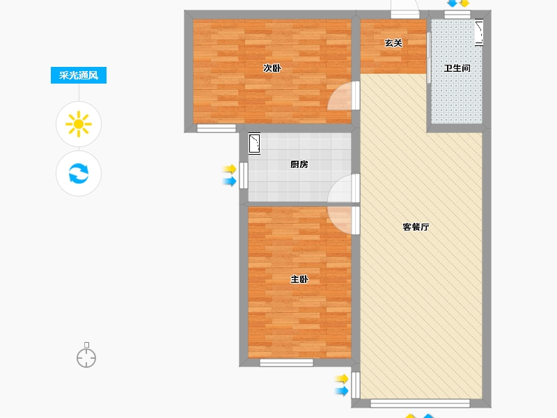 河北省-沧州市-东风新区-77.14-户型库-采光通风