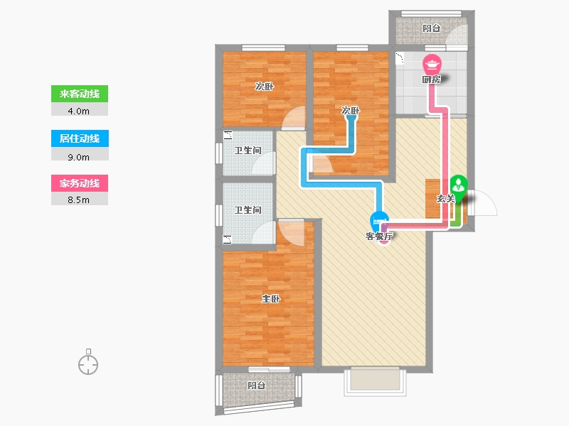 河北省-衡水市-和平嘉园-95.00-户型库-动静线