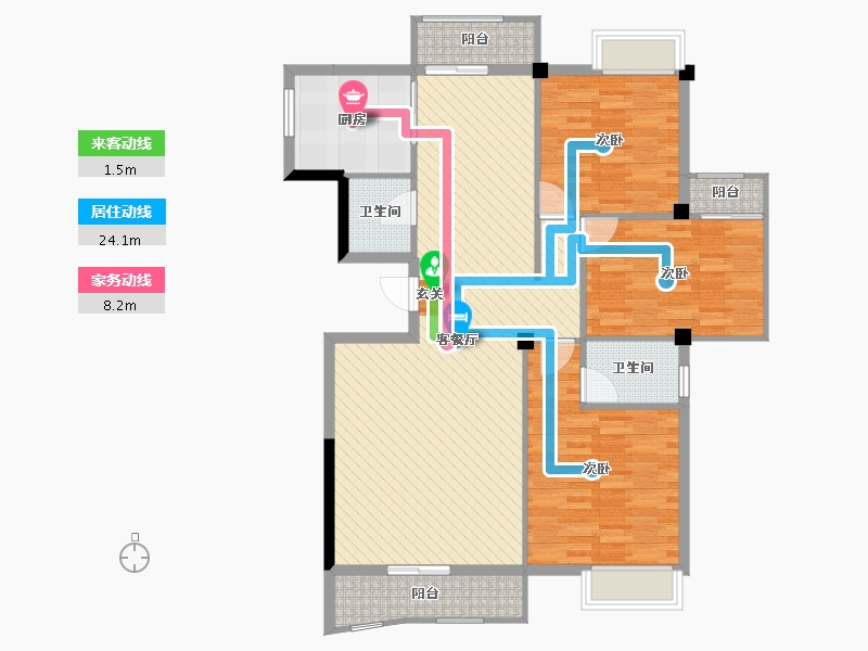 福建省-泉州市-世纪新城-111.25-户型库-动静线