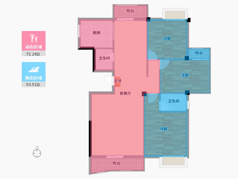 福建省-泉州市-世纪新城-111.25-户型库-动静分区