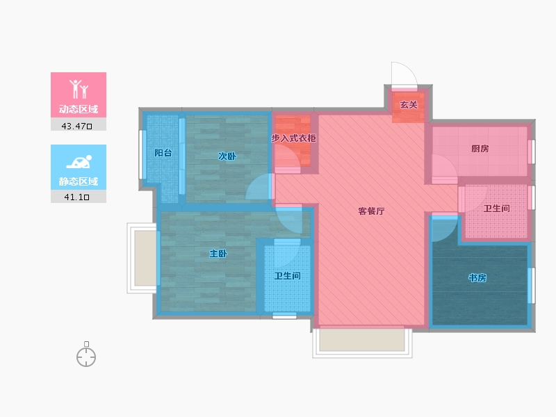 山东省-青岛市-水青花都-71.42-户型库-动静分区