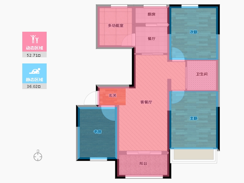 河北省-唐山市-金山壹号-76.51-户型库-动静分区