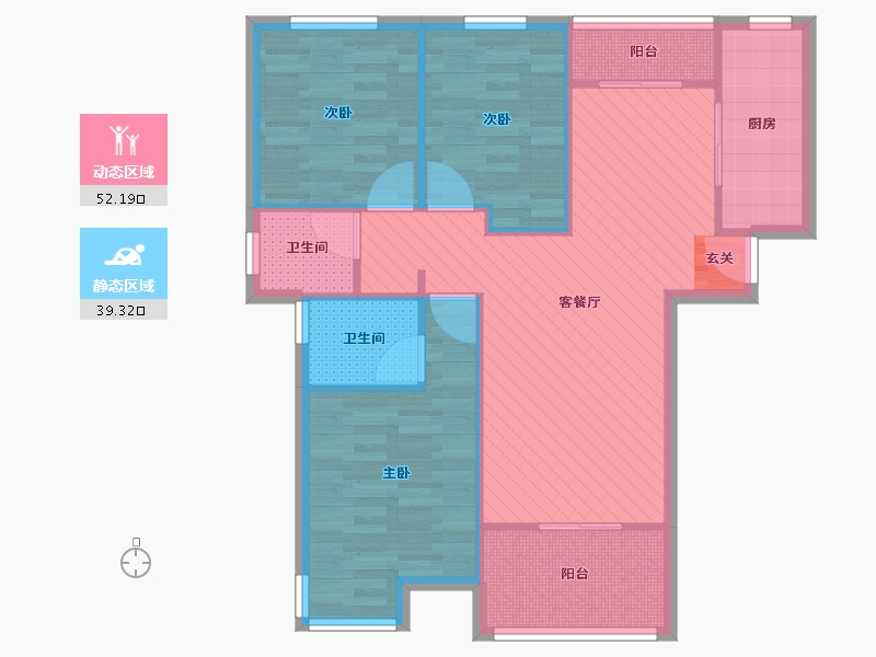 安徽省-合肥市-临湖苑-81.76-户型库-动静分区