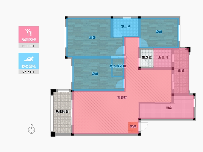 四川省-德阳市-怡景花苑-117.26-户型库-动静分区