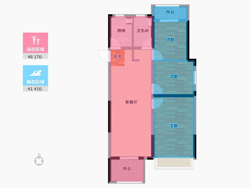 安徽省-合肥市-禹州中央城-78.16-户型库-动静分区