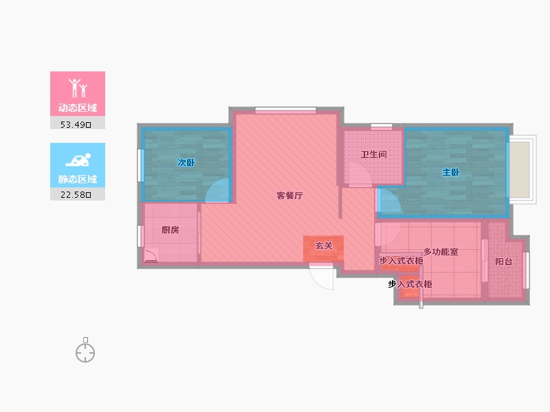 河北省-衡水市-领袖城二期-65.86-户型库-动静分区