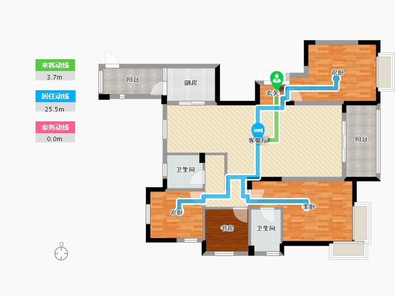 浙江省-杭州市-平安雅苑-121.98-户型库-动静线