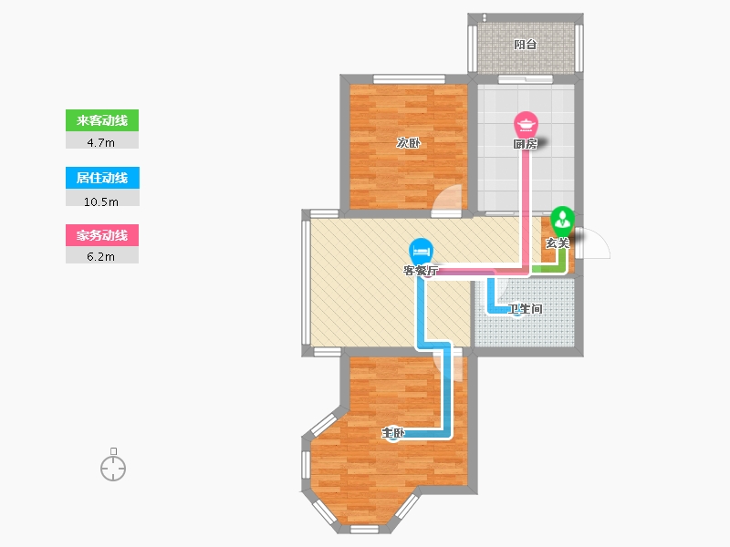 黑龙江省-鸡西市-莲花新城-69.52-户型库-动静线