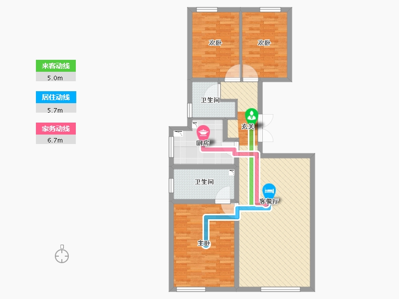 北京-北京市-亿城燕西华府-86.02-户型库-动静线