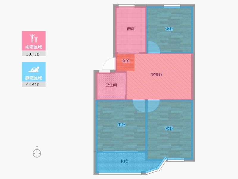 上海-上海市-光复新苑-65.82-户型库-动静分区