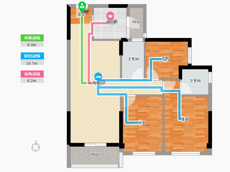 广东省-云浮市-碧桂园雅居乐-82.80-户型库-动静线