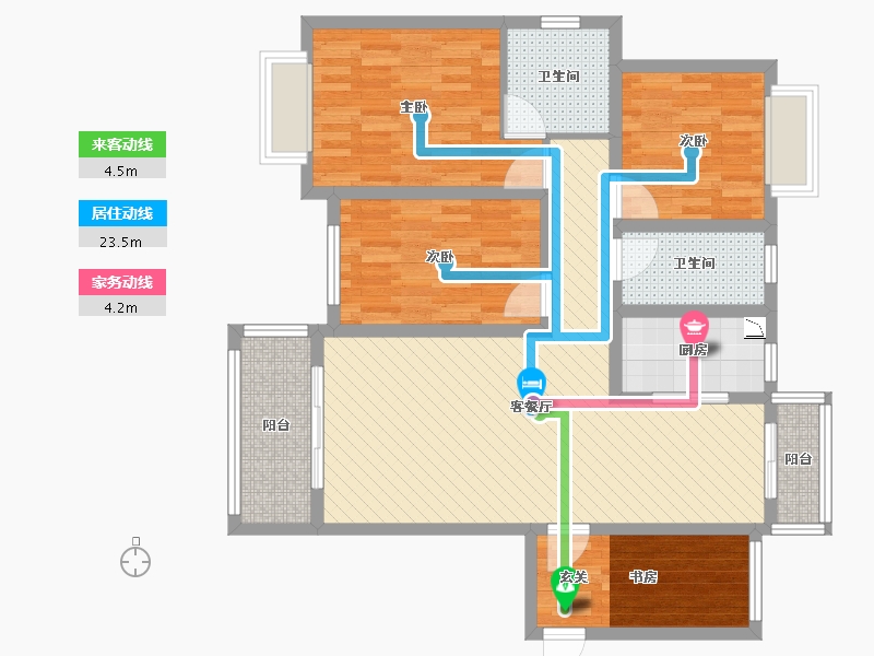 江西省-宜春市-丽景滨江-96.00-户型库-动静线