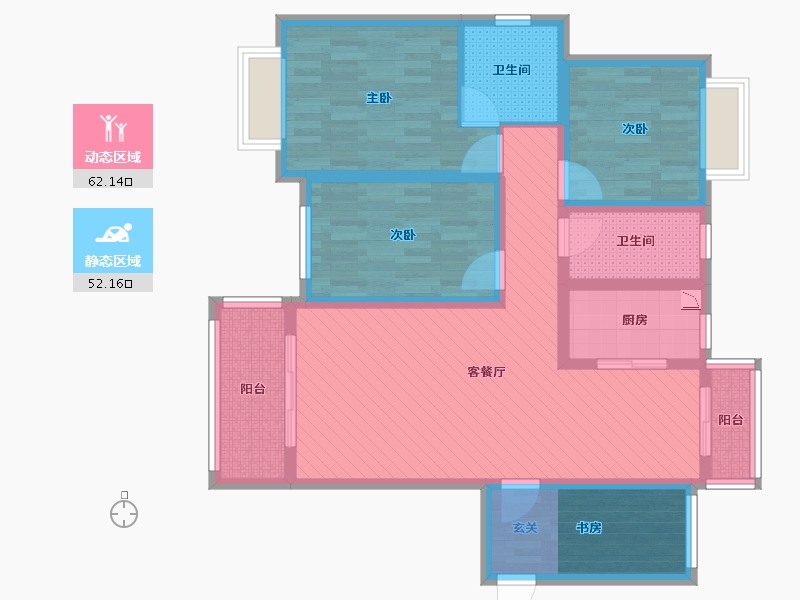 江西省-宜春市-丽景滨江-96.00-户型库-动静分区