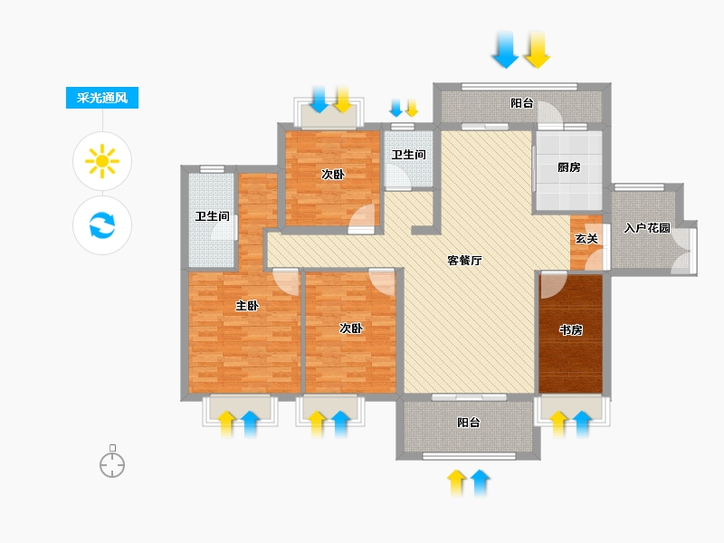 广东省-中山市-茂辉工业区-125.93-户型库-采光通风