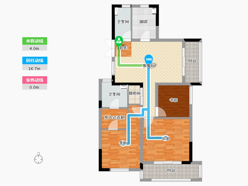 浙江省-绍兴市-嵊州市悦公馆-93.24-户型库-动静线