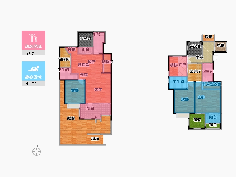 北京-北京市-顺鑫花语-180.89-户型库-动静分区