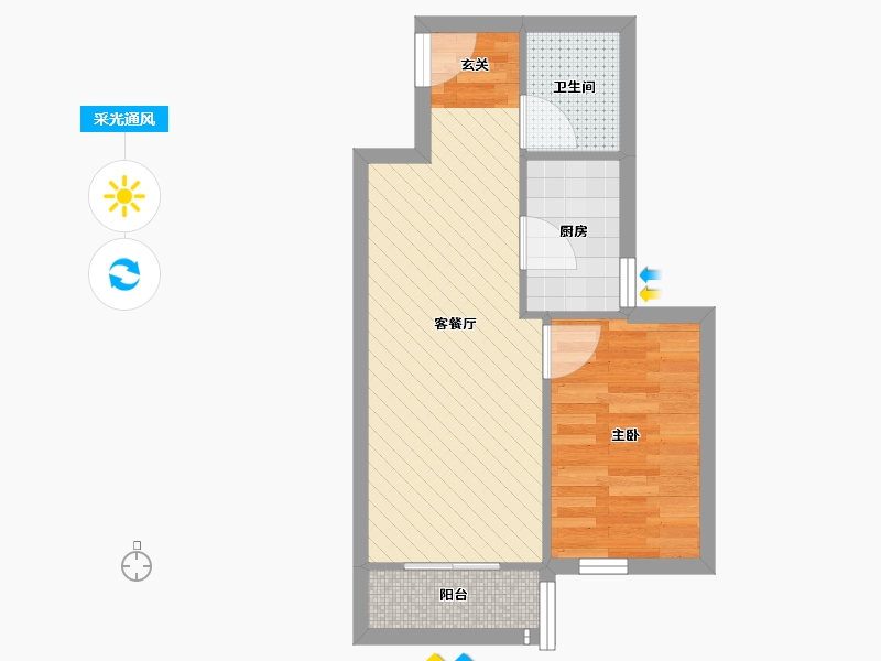 北京-北京市-新景家园-38.59-户型库-采光通风