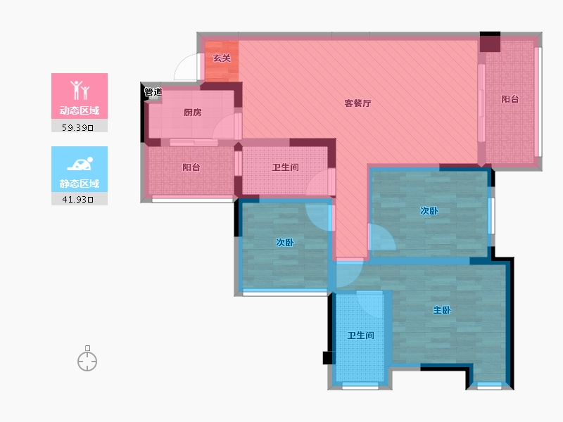 四川省-乐山市-犍为翠湖公园-87.19-户型库-动静分区