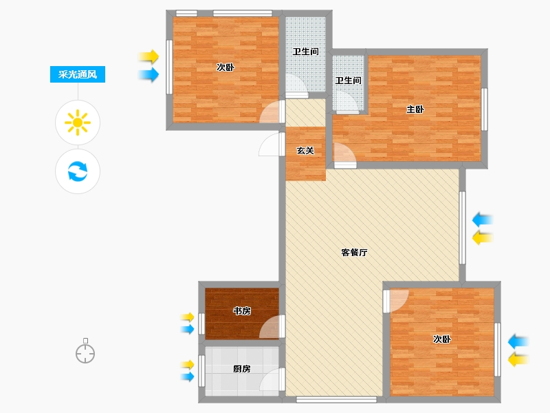 湖南省-怀化市-会同县广坪镇大街-115.10-户型库-采光通风