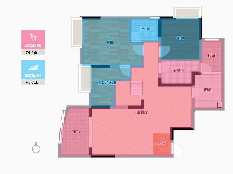 四川省-成都市-川网国际花园一期-101.95-户型库-动静分区