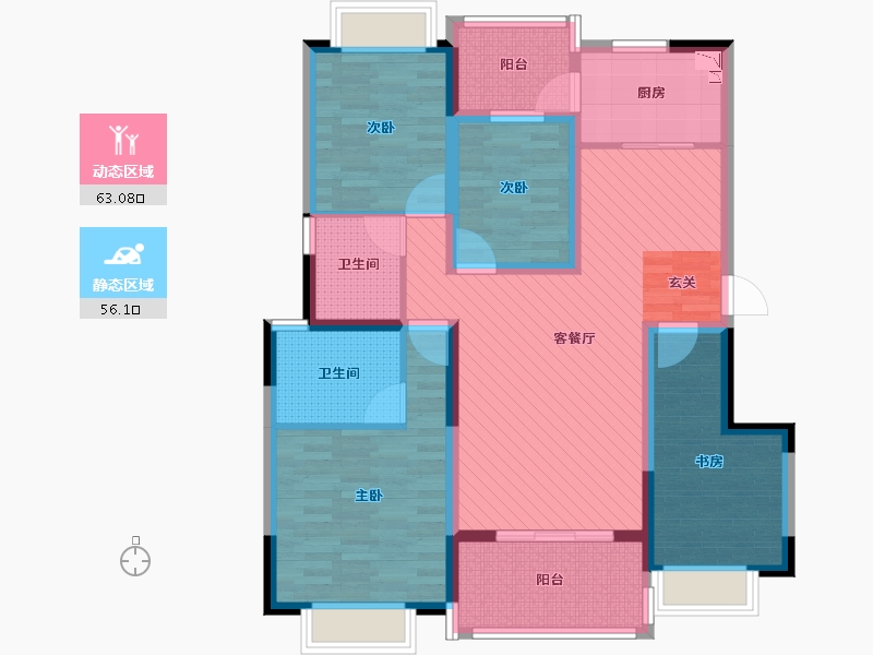 云南省-思茅市-白云和园-103.78-户型库-动静分区