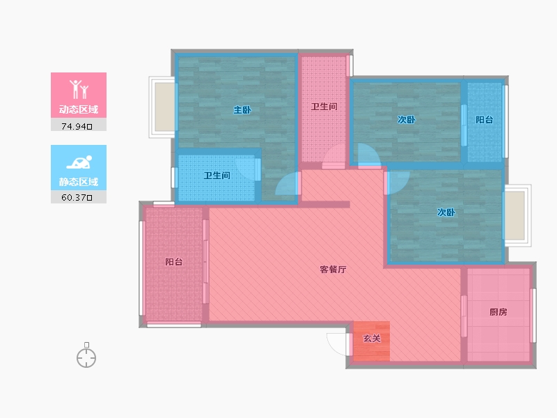 四川省-南充市-安汉大道-118.24-户型库-动静分区