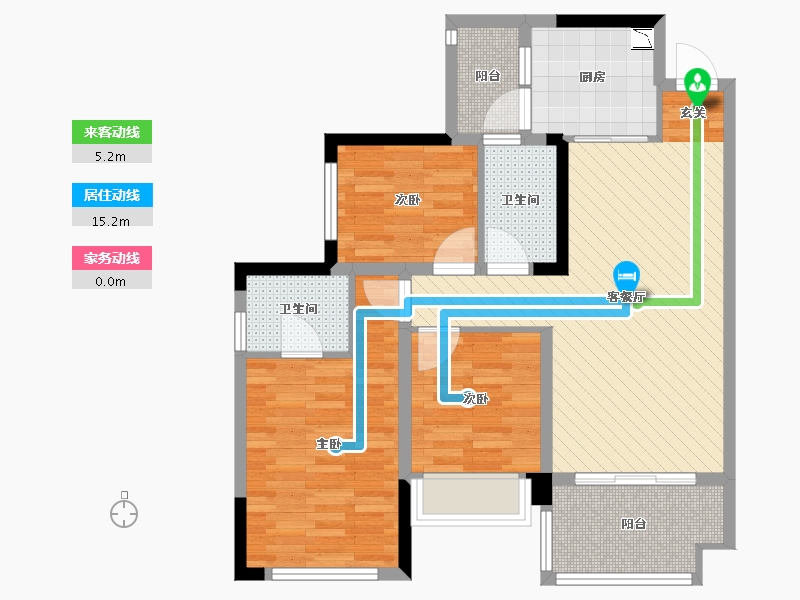 四川省-乐山市-中心城-80.00-户型库-动静线