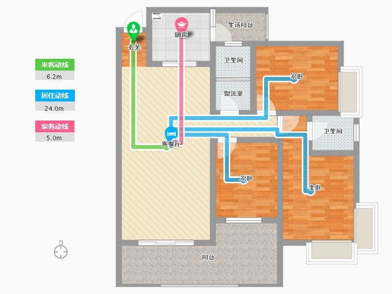 重庆-重庆市-江南丽景-99.15-户型库-动静线