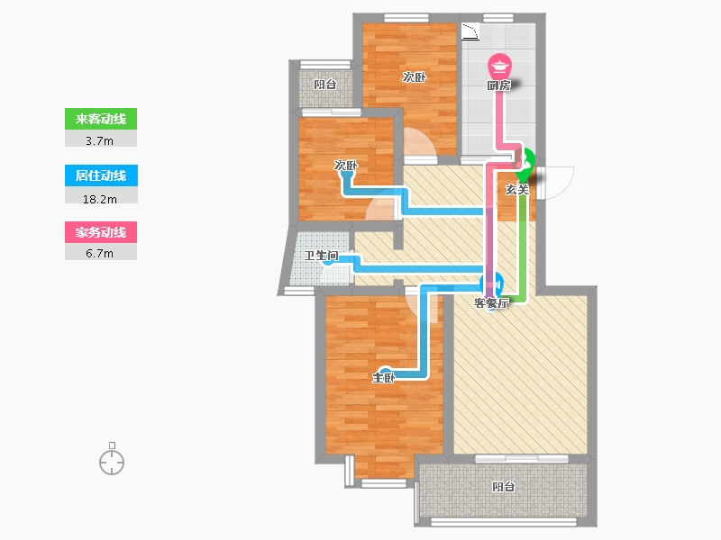 江苏省-南京市-四季阳光花园-71.72-户型库-动静线