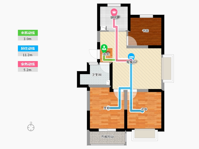 山东省-青岛市-盛华未来城-61.18-户型库-动静线