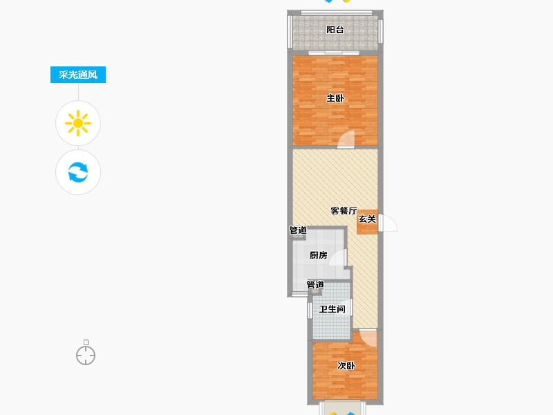 上海-上海市-中福花苑-二期-70.00-户型库-采光通风