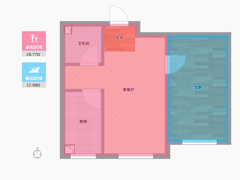 吉林省-长春市-龙凤乾城-37.32-户型库-动静分区