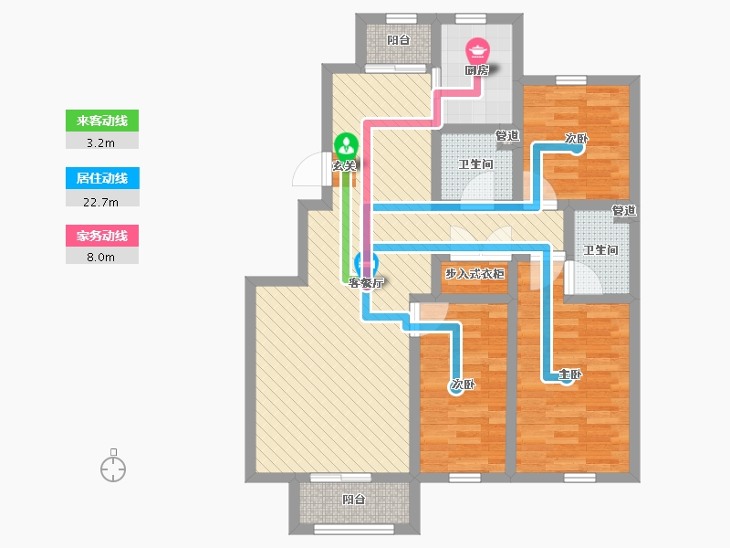 辽宁省-葫芦岛市-帝泊湾二期-82.31-户型库-动静线