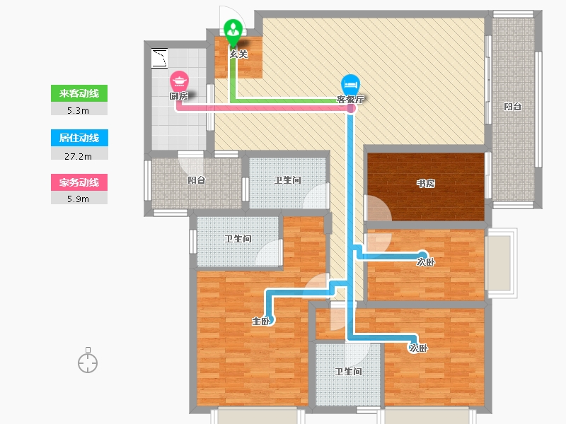 云南省-昆明市-海伦国际-124.40-户型库-动静线