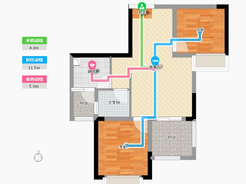 重庆-重庆市-巴国龙庭-56.21-户型库-动静线