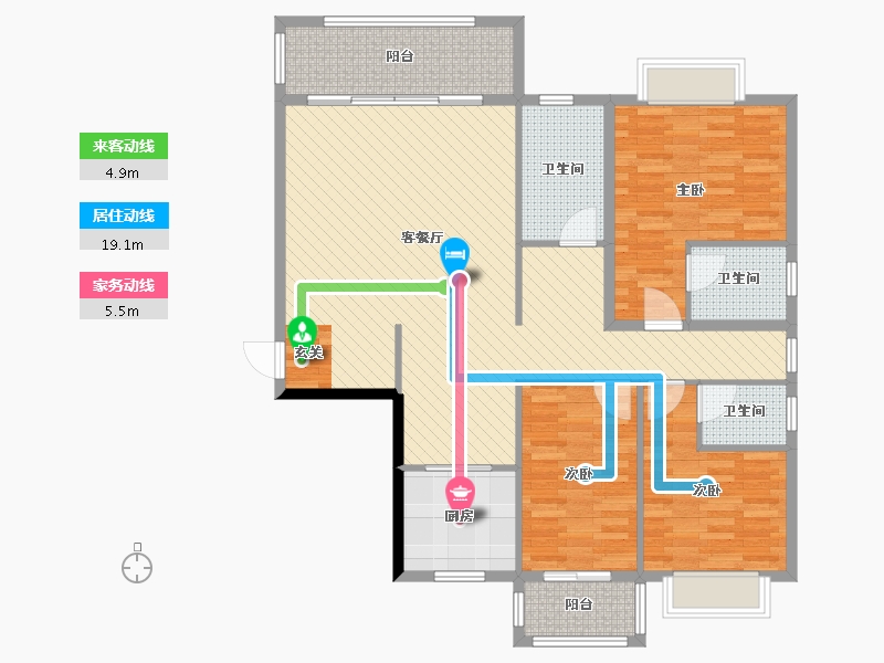 广东省-揭阳市-港墘公寓-118.19-户型库-动静线